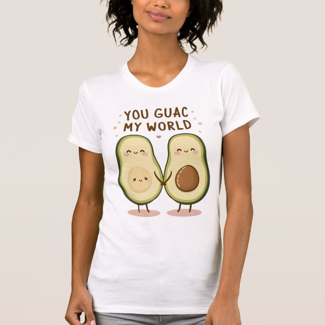 Niedlich Avocado Couple T-Shirt (Vorderseite)