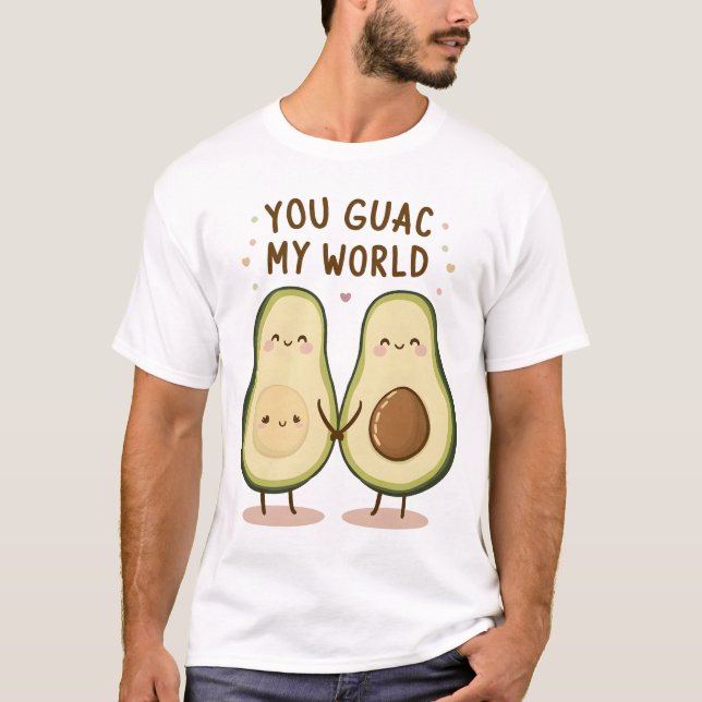 Niedlich Avocado Couple T-Shirt (Vorderseite)