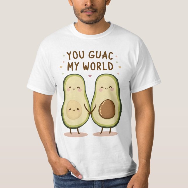 Niedlich Avocado Couple T-Shirt (Vorderseite)
