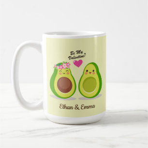 Niedlich Avocado Couple Valentinstag-Geschenk Kaffeetasse