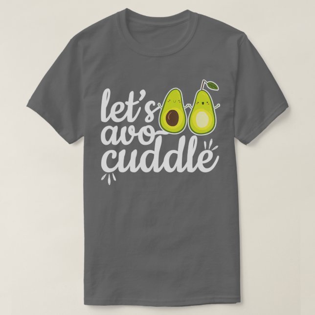 Niedlich Avocado Cuddle Couple Partners Healthfood T-Shirt (Design vorne)