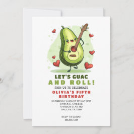 Niedlich Avocado Custom Geburtstag Einladung