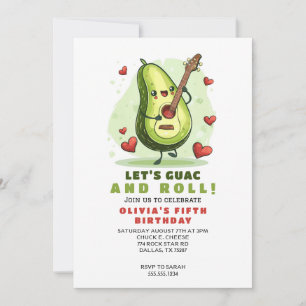 Niedlich Avocado Custom Geburtstag Einladung