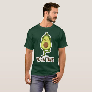 Niedlich Avocado Doing Yoga Sticker T-Shirt