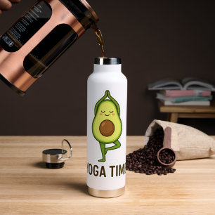 Niedlich Avocado Doing Yoga Sticker Trinkflasche