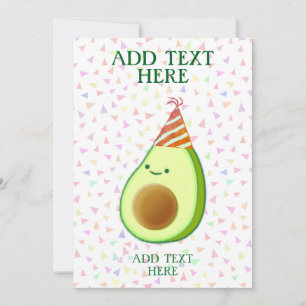 Niedlich Avocado Geburtstag Einladung