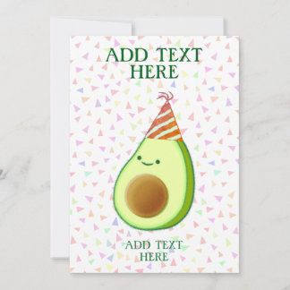 Niedlich Avocado Geburtstag Einladung