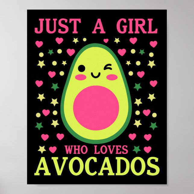 Niedlich Avocado Girl Poster (Vorne)