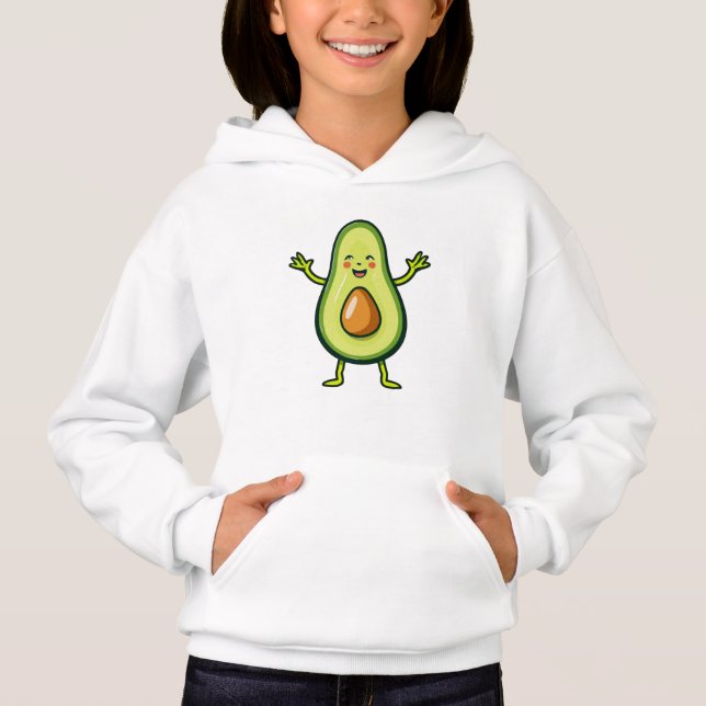 Niedlich Avocado Hoodie (Vorderseite)