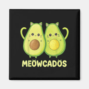Niedlich Avocado Kitten Pun Funny Kawaii Food Anim Magnet