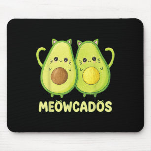 Niedlich Avocado Kitten Pun Funny Kawaii Food Anim Mousepad