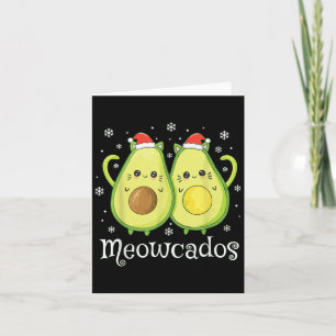 Niedlich Avocado Kitten Pun Funny Xmas Food Animal Karte