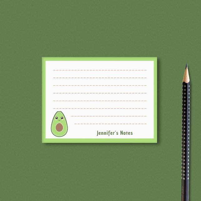 Niedlich Avocado Post-it Klebezettel (Cute Avocado Post-it Notes)