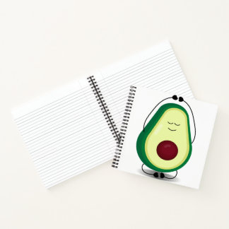 Niedlich Avocado Relaxation Cartoon Spiral Noteboo Notizbuch