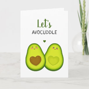 Niedlich Avocado Romantische Cuddle Liebe Romantis Karte
