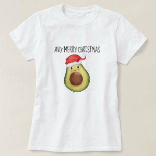 Niedlich Avocado Santa Avo Frohe Weihnachten T-Shirt