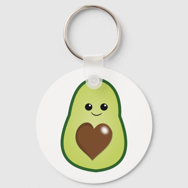Niedlich Avocado Schlüsselanhänger (Vorderseite)