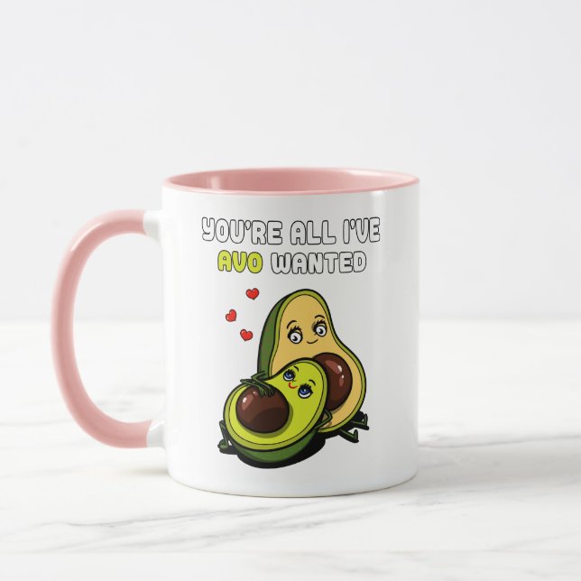 Niedlich Avocado Vegan Avo Gewollt Joke Tasse (Links)