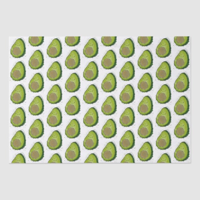 Niedlich Avocado Watercolor Seidenpapier (Vorderseite)