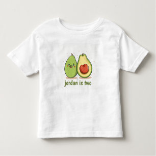 Niedlich Avocado Zwei Jahre Geburtstagsgeschenk Ki Kleinkind T-shirt
