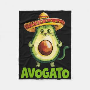 Niedlich Avogato Sombrero Cat Funny Cinco De Mayo  Fleecedecke