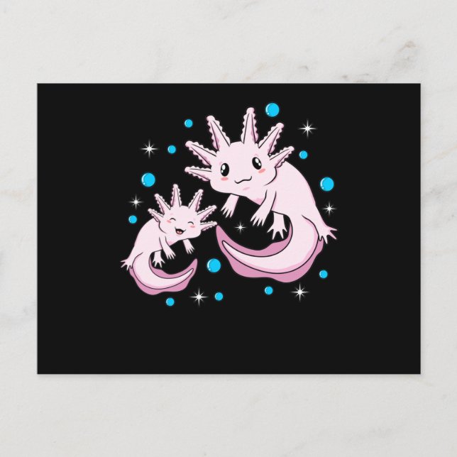 Niedlich Axolotl Kawaii Animal Axolotls Lover Pet  Einladungspostkarte (Vorderseite)