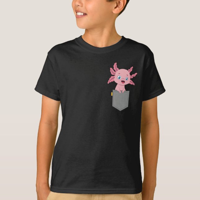 Niedlich Axolotl Kawaii Animal T-Shirt (Vorderseite)