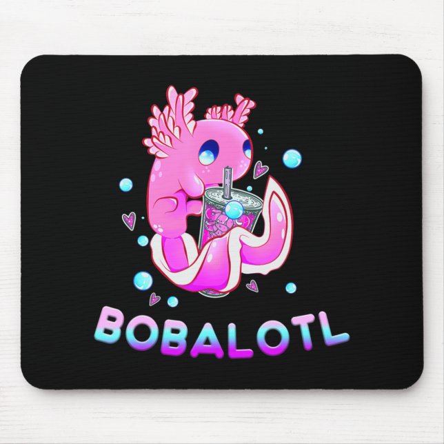 Niedlich Axolotl Lover Bobalotl Boba Kawaii Anime  Mousepad (Vorne)