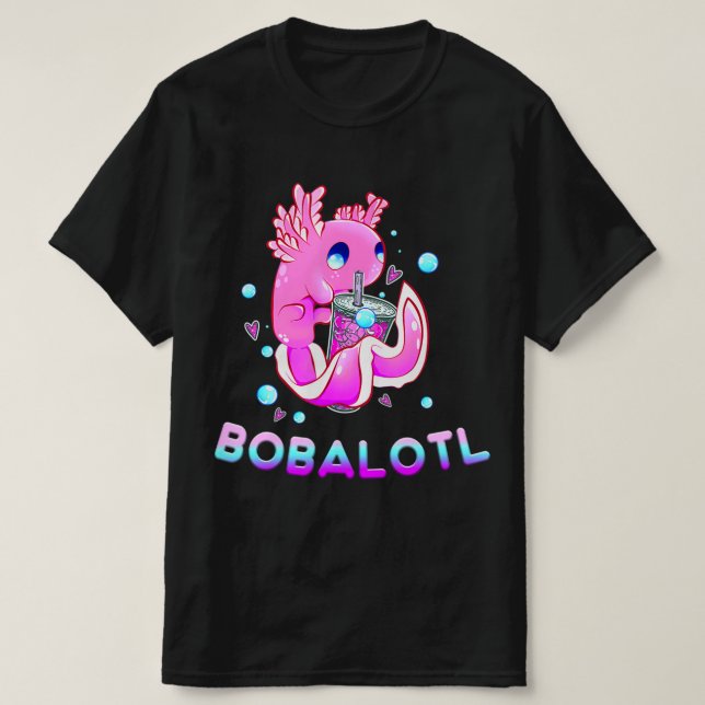 Niedlich Axolotl Lover Bobalotl Boba Kawaii Anime  T-Shirt (Design vorne)