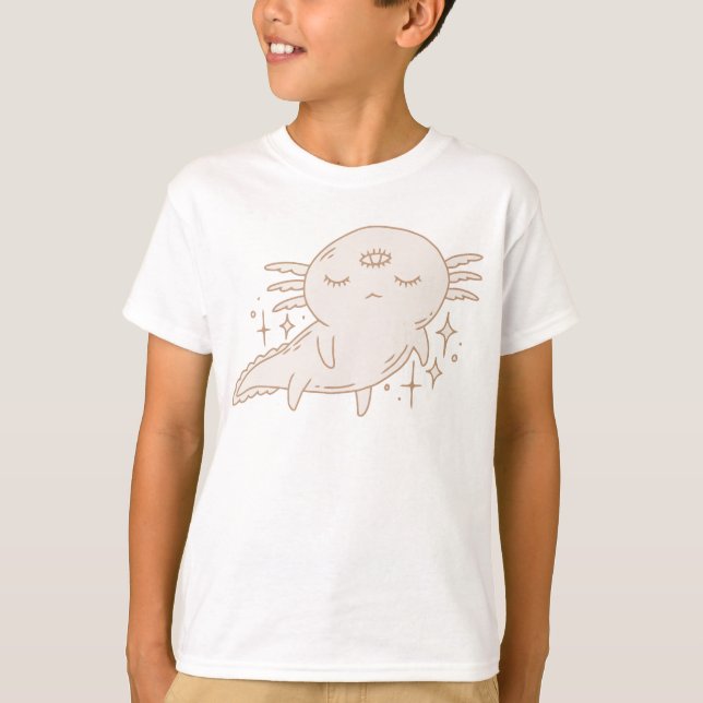Niedlich Axolotl Lover Funny Axolotl Kinder Männer T-Shirt (Vorderseite)
