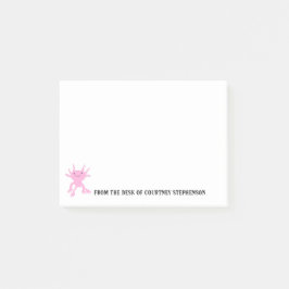 Niedlich Axolotl Pink Salamander Personalisiert Post-it Klebezettel