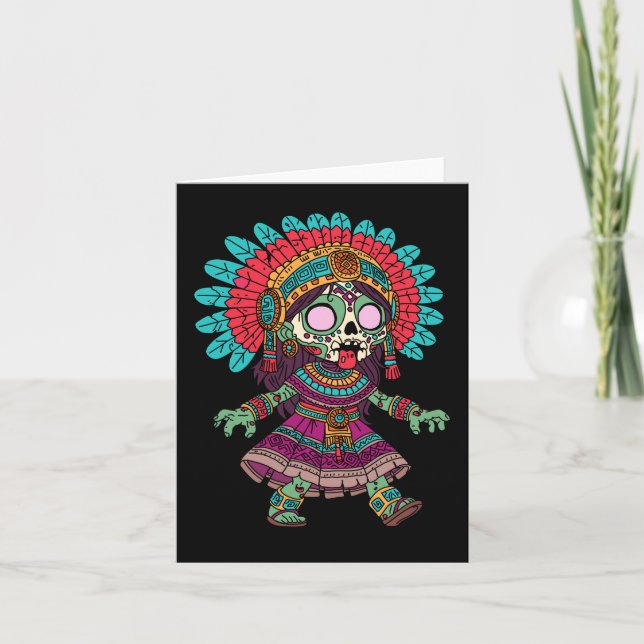 Niedlich Aztec Zombie (Vorderseite)
