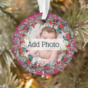 Niedlich Baby 1. Weihnachtsfeier Foto Ornament