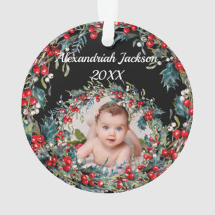 Niedlich Baby 1. Weihnachtsfeier Foto Ornament