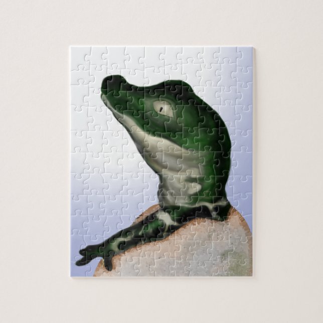 Niedlich Baby Alligator Digitale Kunst Puzzle (Vertikal)