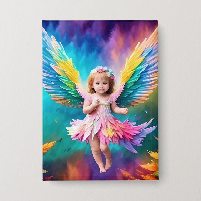 Niedlich Baby Angel Wings Art-38424 Button (Vorderseite)