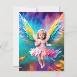 Niedlich Baby Angel Wings Art-38424 Postkarte