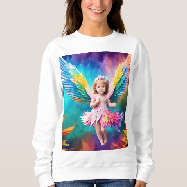 Niedlich Baby Angel Wings Art-38424 Sweatshirt (Vorderseite)