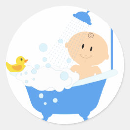 Niedlich Baby-Badewanne Runder Aufkleber