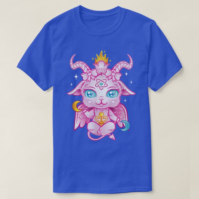 Niedlich Baby Baphomet Pink Pastel Goth Kawaii Dem T-Shirt (Design vorne)
