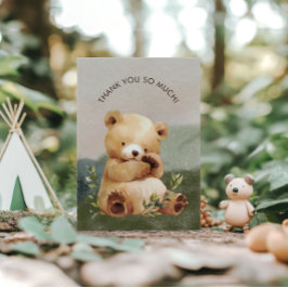 Niedlich Baby Bear Baby Dusche Danke Karte