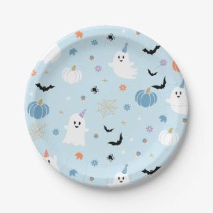 Niedlich Baby Blue Ghost Halloween Pappteller