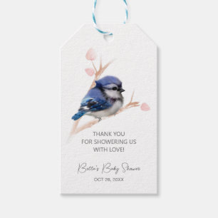 Niedlich Baby Blue Jay Baby Dusche Geschenkanhänger