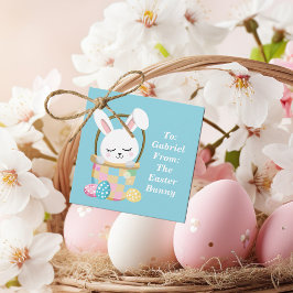 Niedlich Baby Blue Oaster Bunny Customized Party Geschenkanhänger