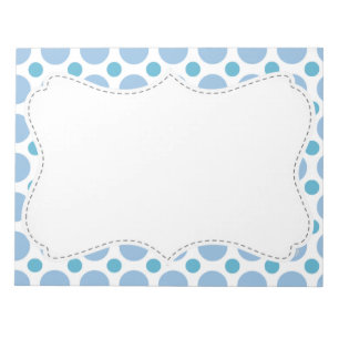 Niedlich Baby Blue Polka Dots Notizblock