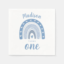 Niedlich Baby Blue Rainbow Boho Serviette