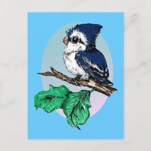 Niedlich Baby Bluejay Postcard Postkarte