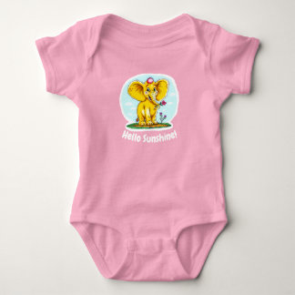 Niedlich Baby Bodysuit - Hallo Sunshine & Elephant Strampler