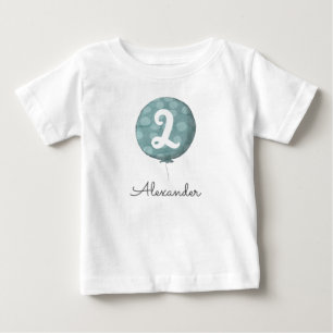 Niedlich Baby Boy Balloon 2. Geburtstagskind T-shirt
