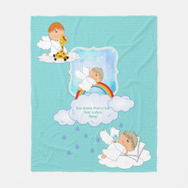 Niedlich Baby BOY Godson Angels Personalisierte Fl Fleecedecke